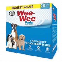 Four Paws Wee-Wee Pads 200 pack White 22" x 23" x 0.1"