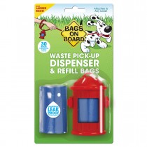 Bags on Board Fire Hydrant Dispenser and Pick-up Bags 30 bags Red