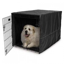 Midwest Quiet Time Crate Cover Black Polyester